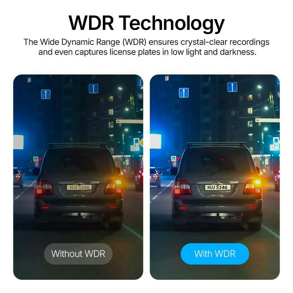 4K Dash Cam Pro – Ultra HD recording with front/rear cameras, night vision, and 24/7 monitoring