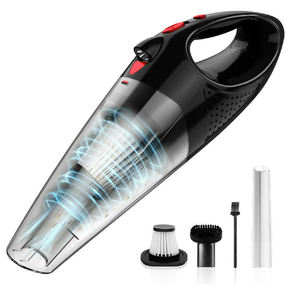 Ultra-Powerful Cordless Handheld Vacuum / With LED Light and Fast-Charging Function / Portable Vacuum for Wet & Dry / Lightweight and Quiet